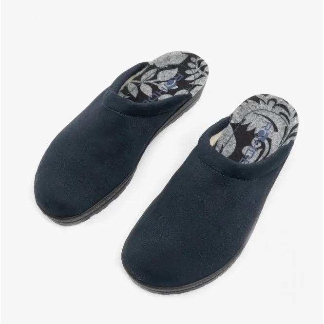 2291-50 Womens Mule Slippers Blue