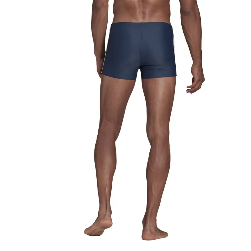 adidas Fitness 3 Stripe Swim Boxer Shorts - Mens - Crew Navy/Halo Green