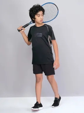 Boys Printed Slim Fit Crew Neck T-shirt with TECHNO COOL 