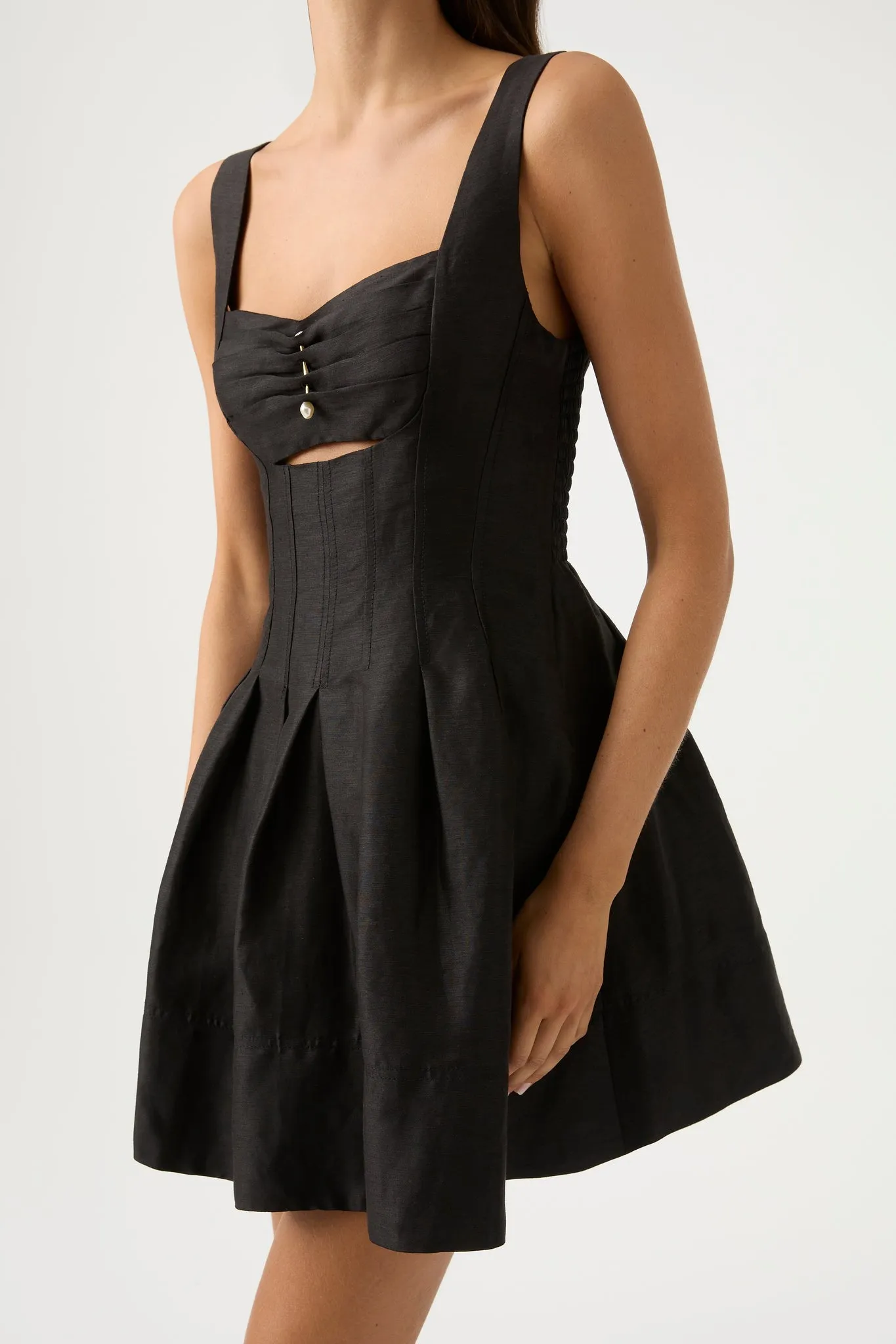 Divinity Pearl Pin Mini Dress