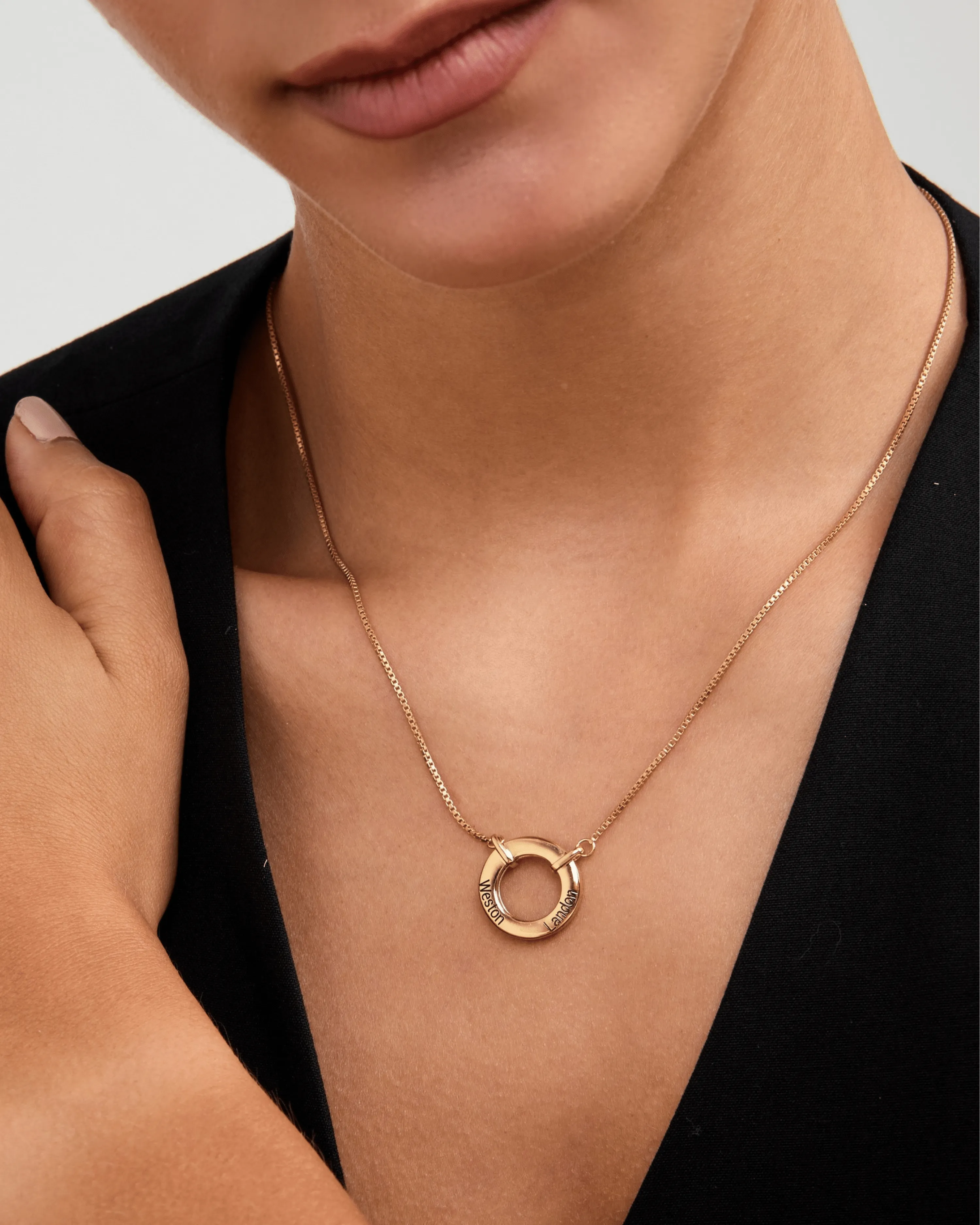 Family Circle Necklace - 925 Sterling Silver