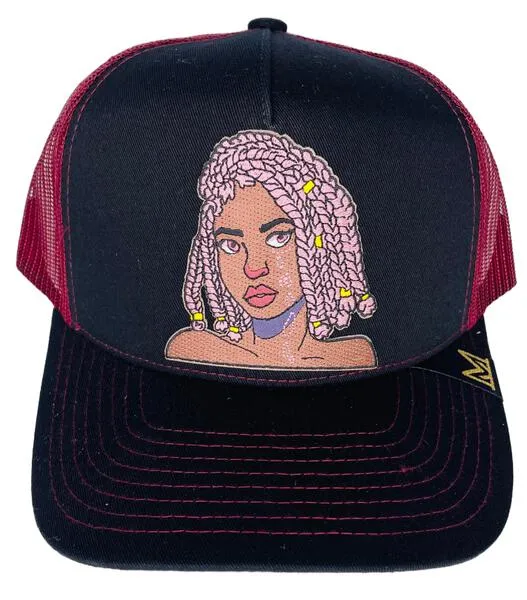 Girl with Pink Braids  (more colors)