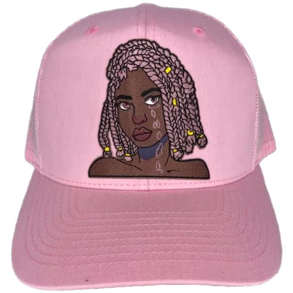 Girl with Pink Braids  (more colors)