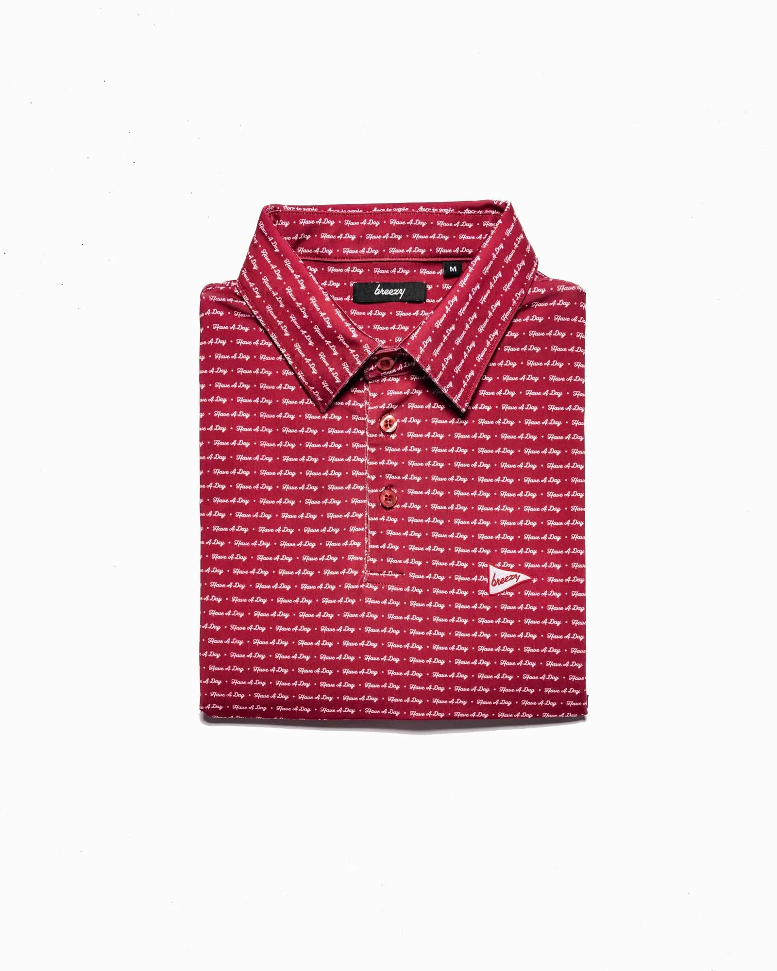 Have A Day Crimson & White Polo