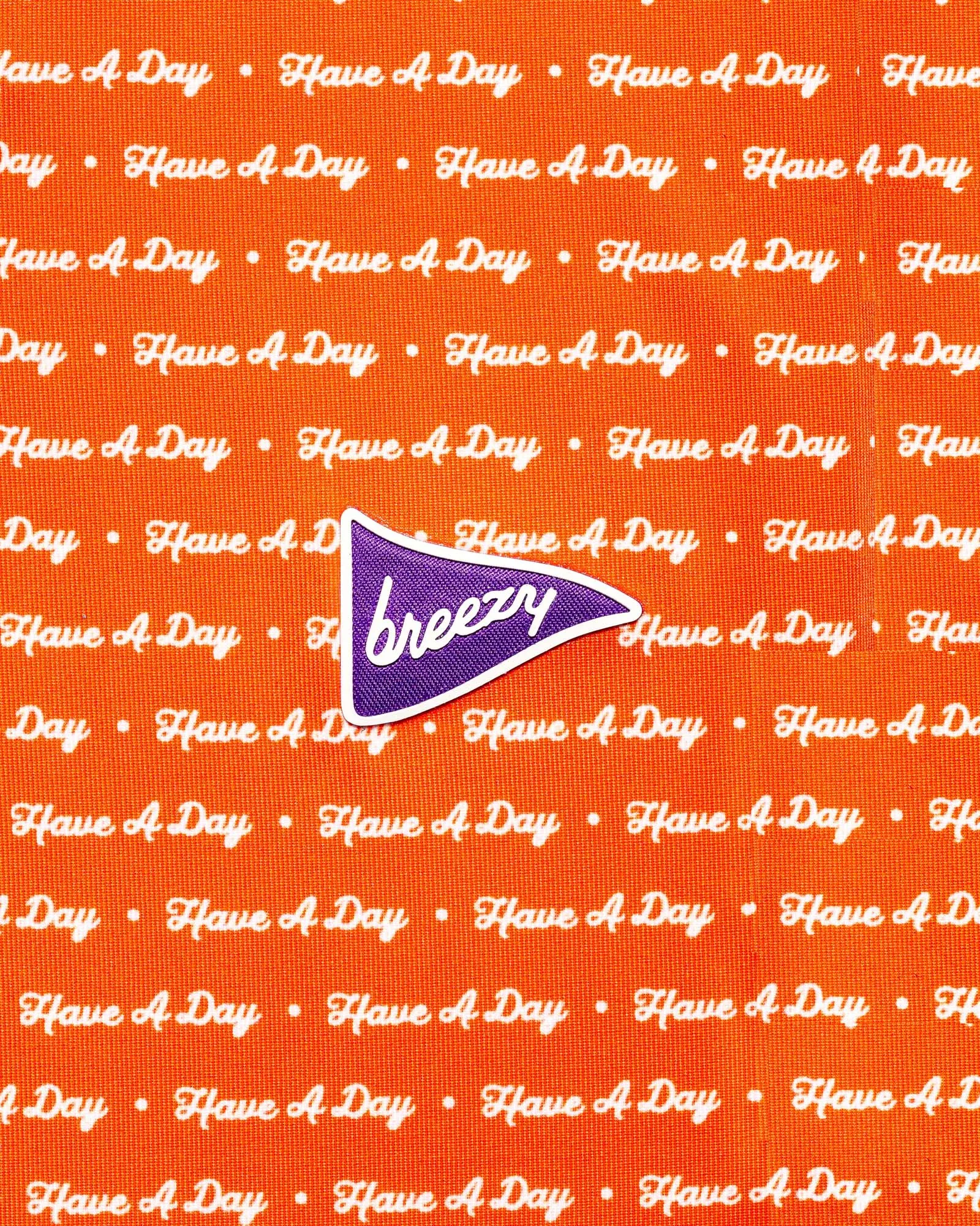 Have A Day Orange & White Polo