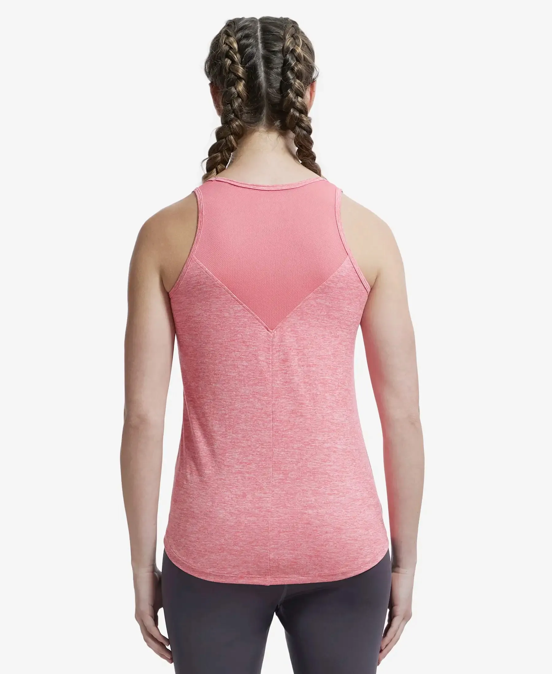Microfiber Fabric Graphic Printed Tank Top With Breathable Mesh - Coral