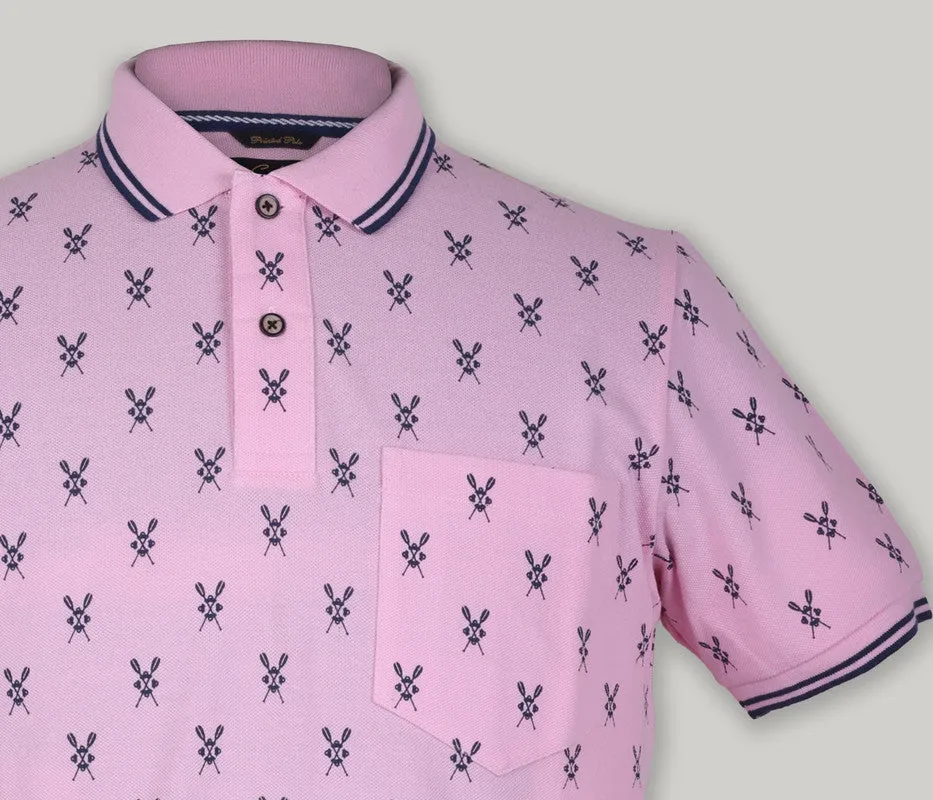 Pique Print Polo