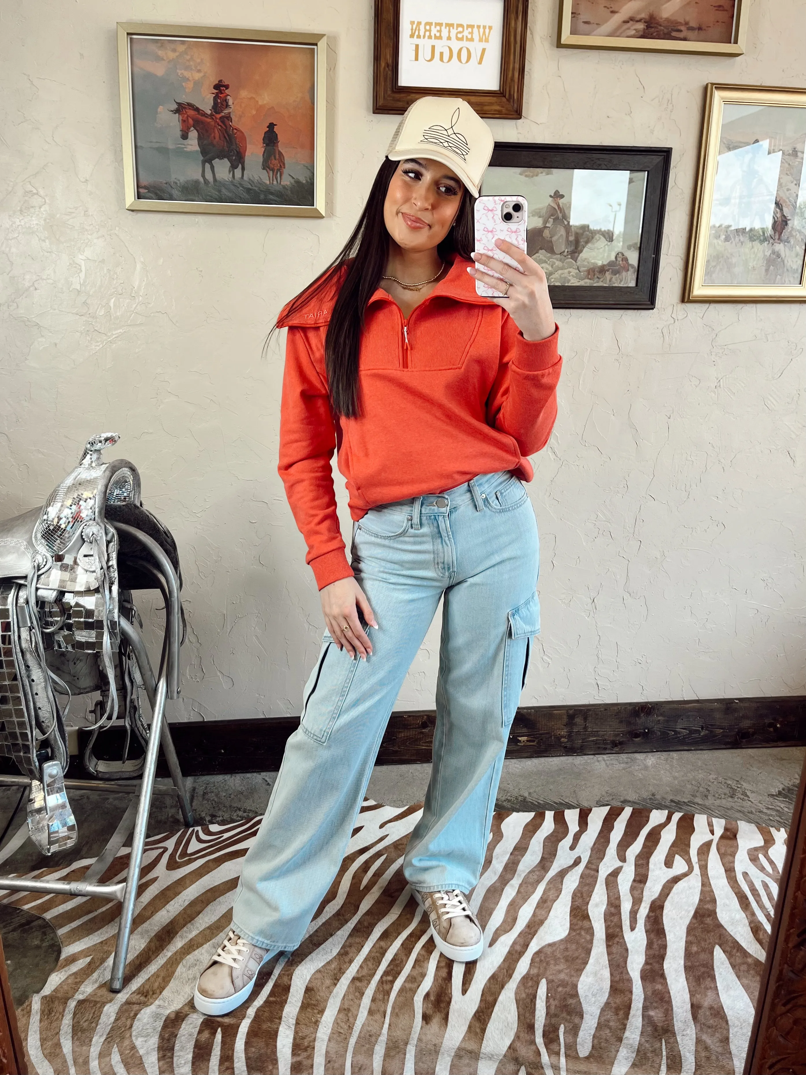 The Ariat Heather Baked Apple Fern Sweatshirt