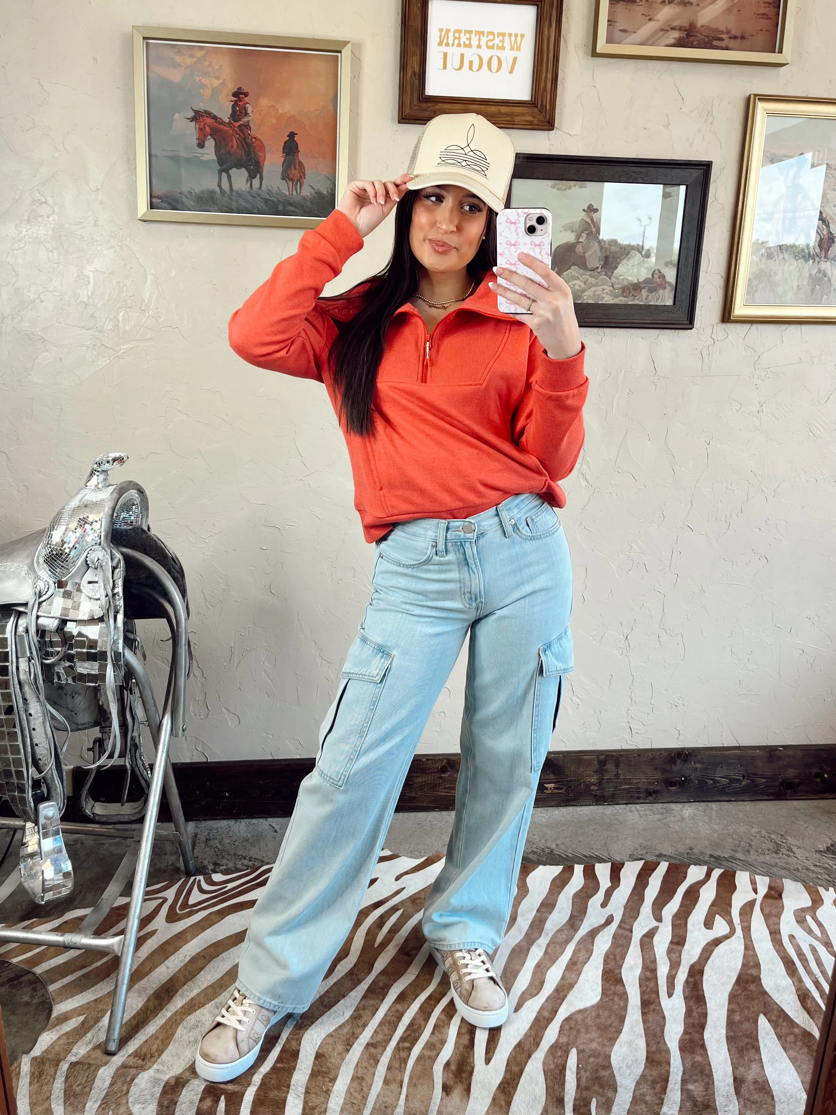 The Ariat Heather Baked Apple Fern Sweatshirt