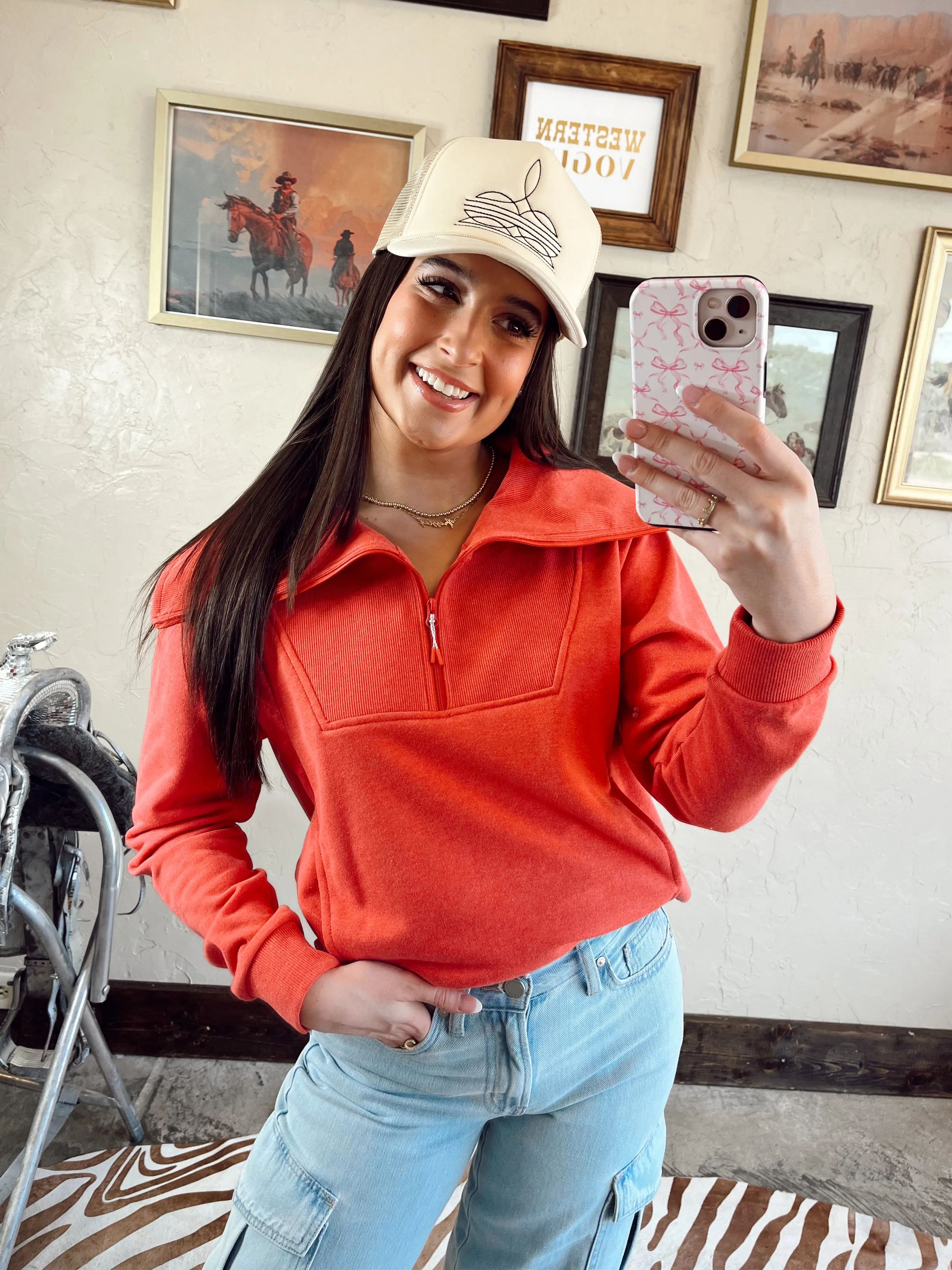 The Ariat Heather Baked Apple Fern Sweatshirt
