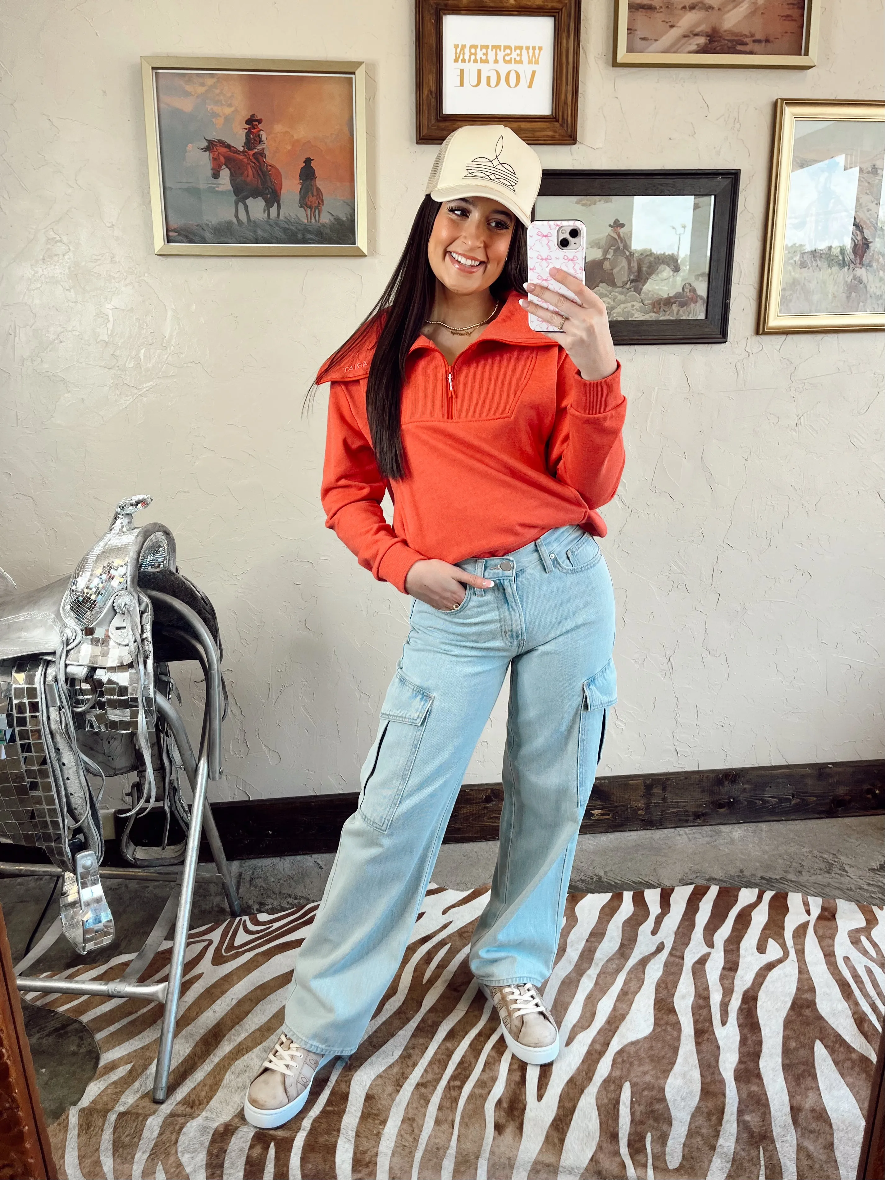 The Ariat Heather Baked Apple Fern Sweatshirt
